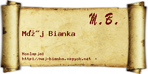 Máj Bianka névjegykártya